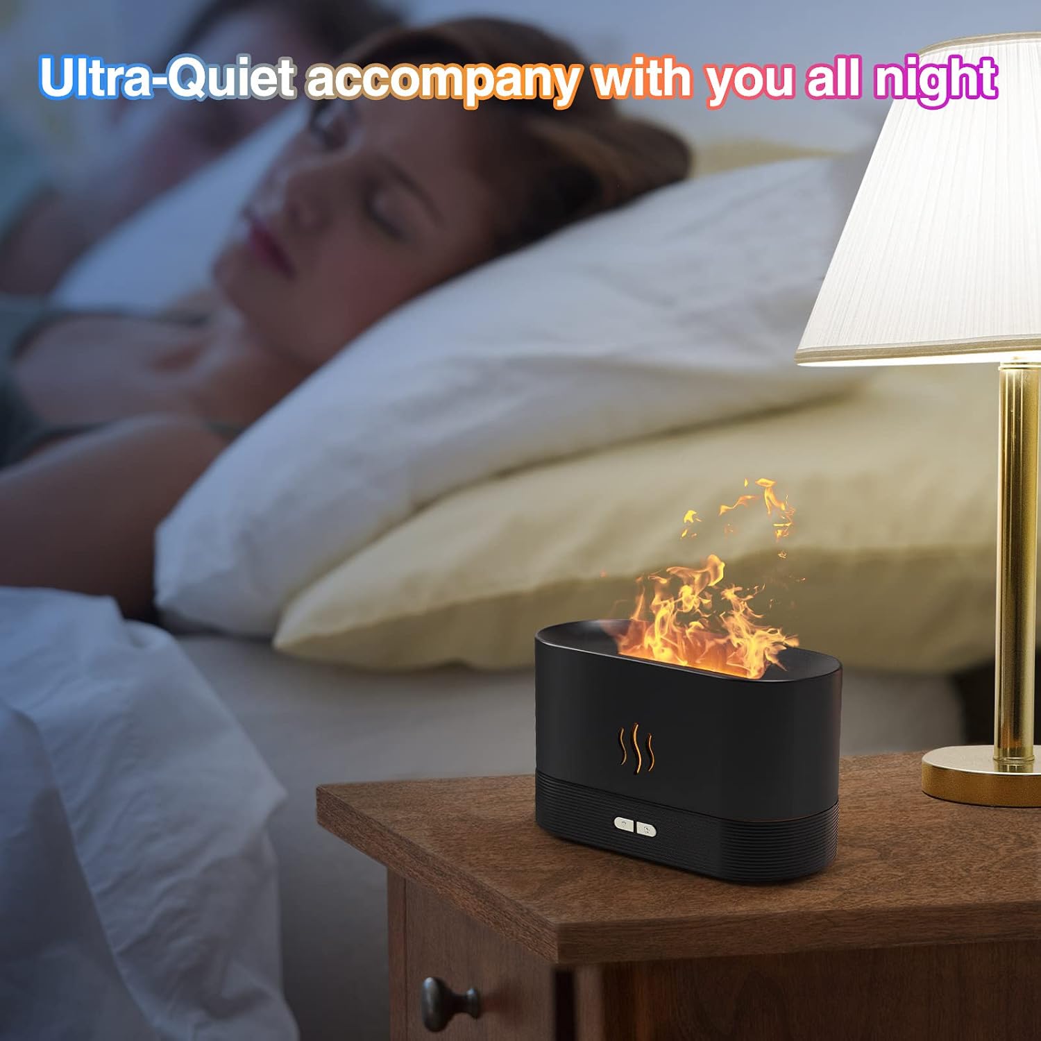 Colorful Flame Aroma Diffuser Humidifier I Auto-Off encalife