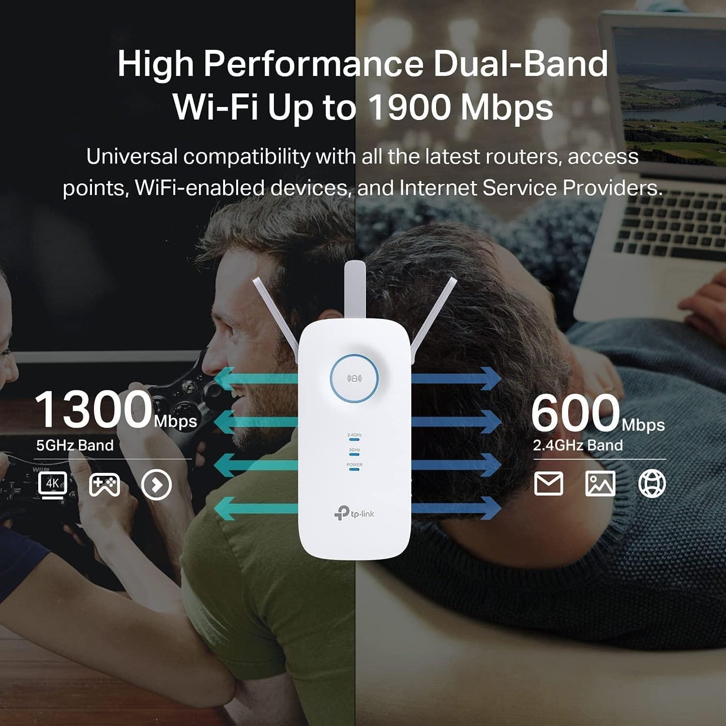TP-Link AC1900 WiFi Range Extender I RE550 encalife