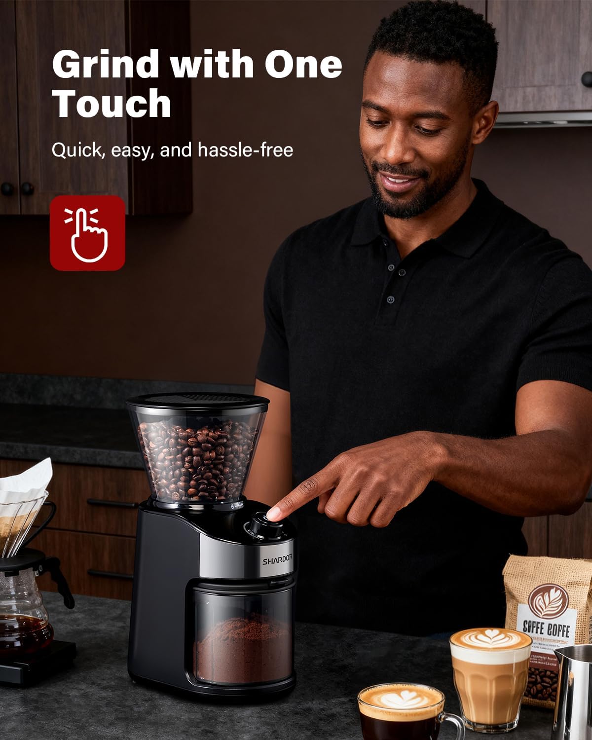 Electric Burr Coffee Grinder – 32 Settings encalife