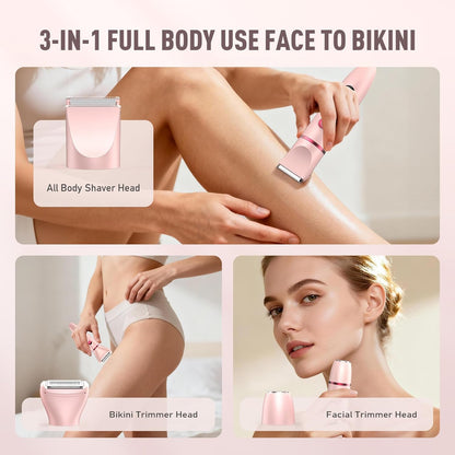 Waterproof Electric Razor Women Bikini Trimmer Set encalife
