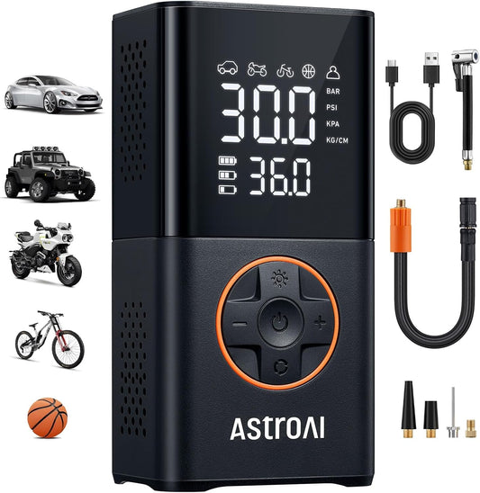 Digital Tire Inflator with LED flashlight