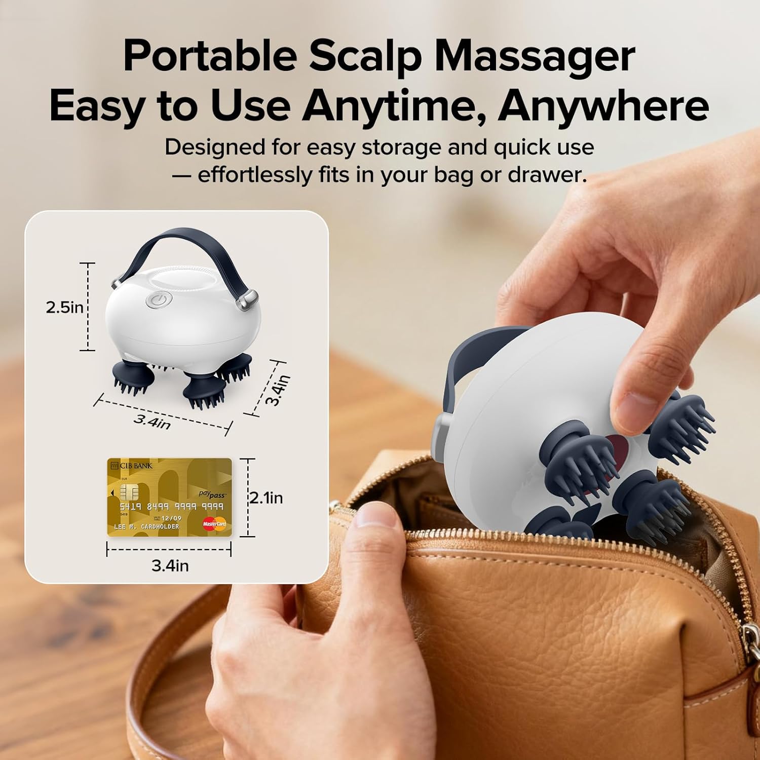 Electric Scalp Massager for Hair Growth Relaxation Comfort encalife