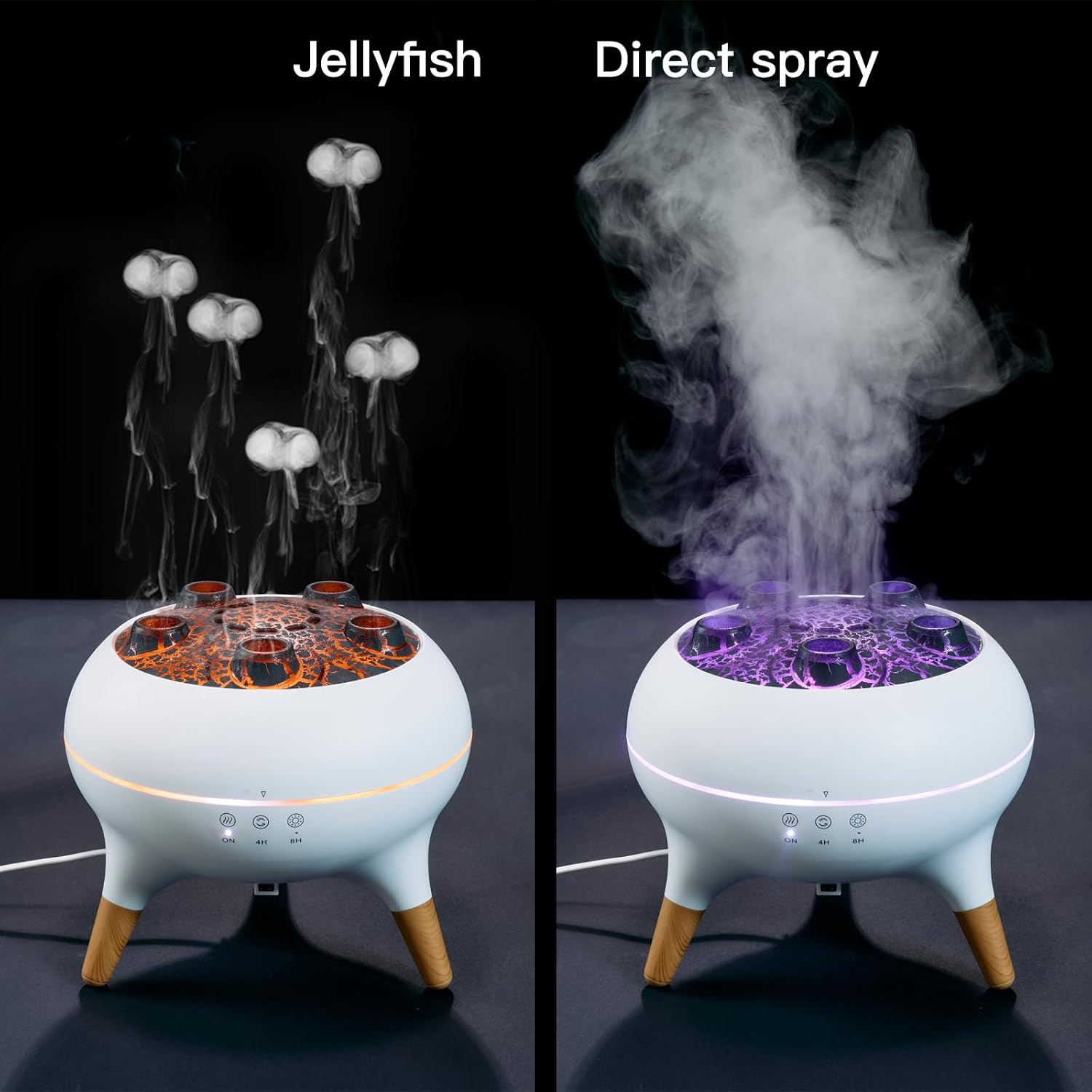 Jellyfish Humidifier Diffuser With Mist Light Remote encalife