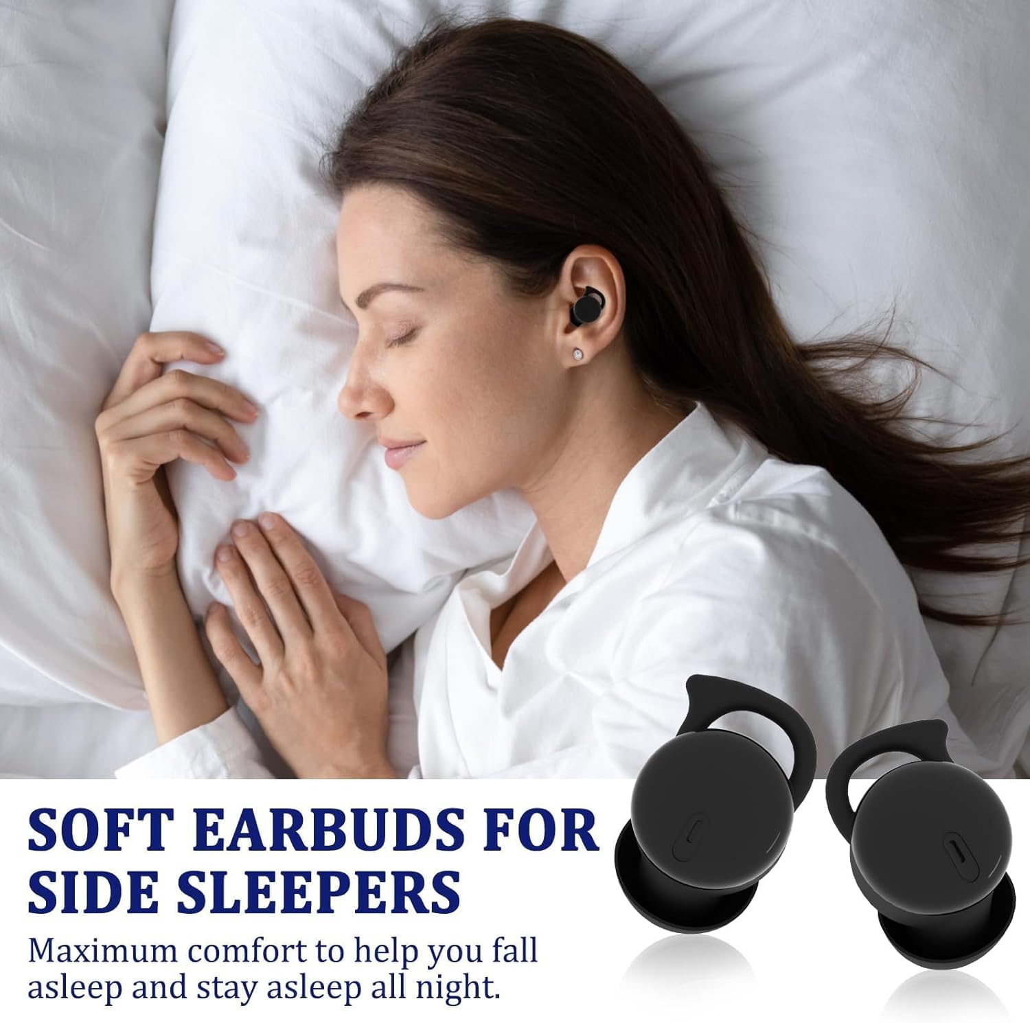 Invisible Bluetooth Sleep Earbuds for Side Sleepers encalife