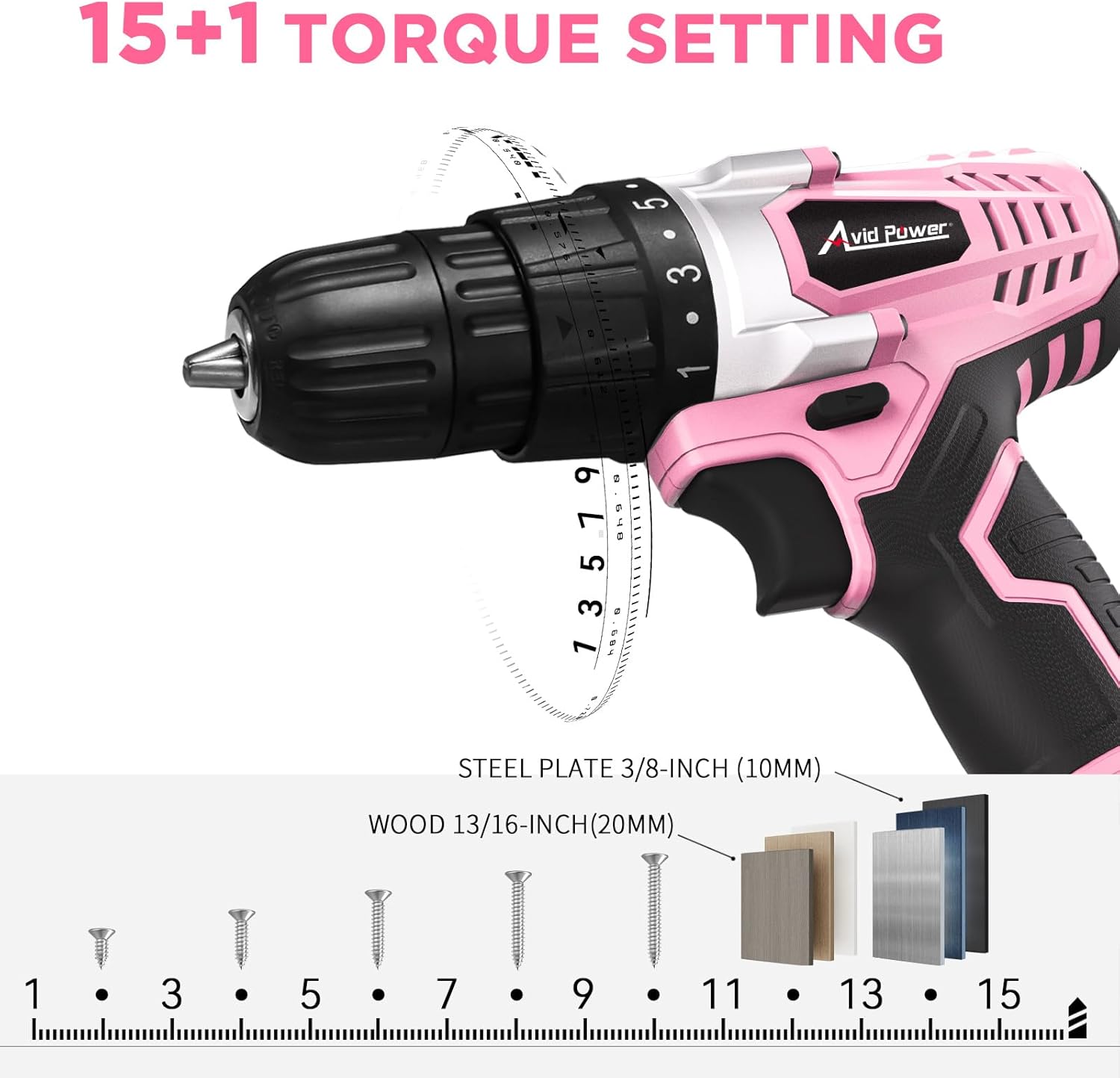 Cordless Drill Set | 20V Power DIY Electric Drill Kit encalife