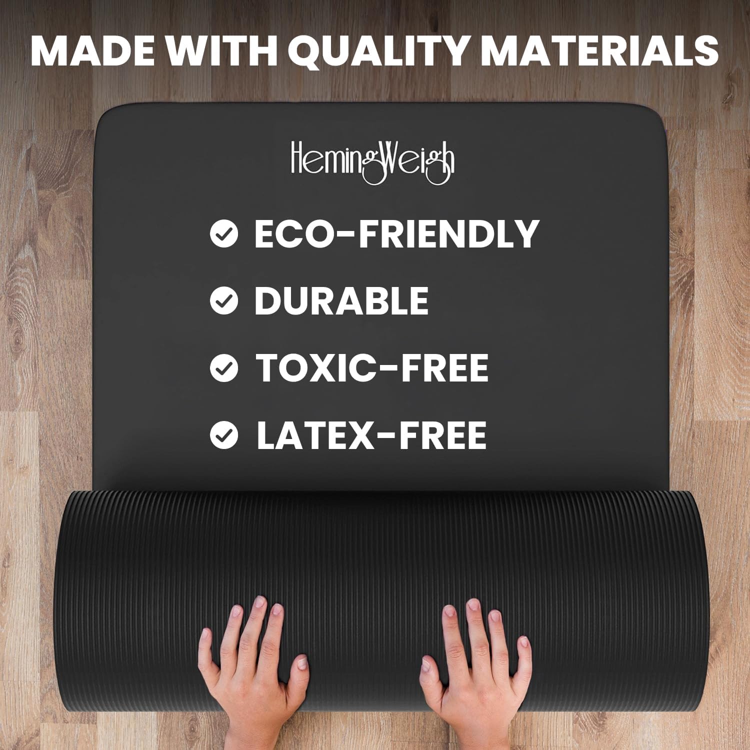 1 Inch Thick Non-Slip Yoga Mat encalife