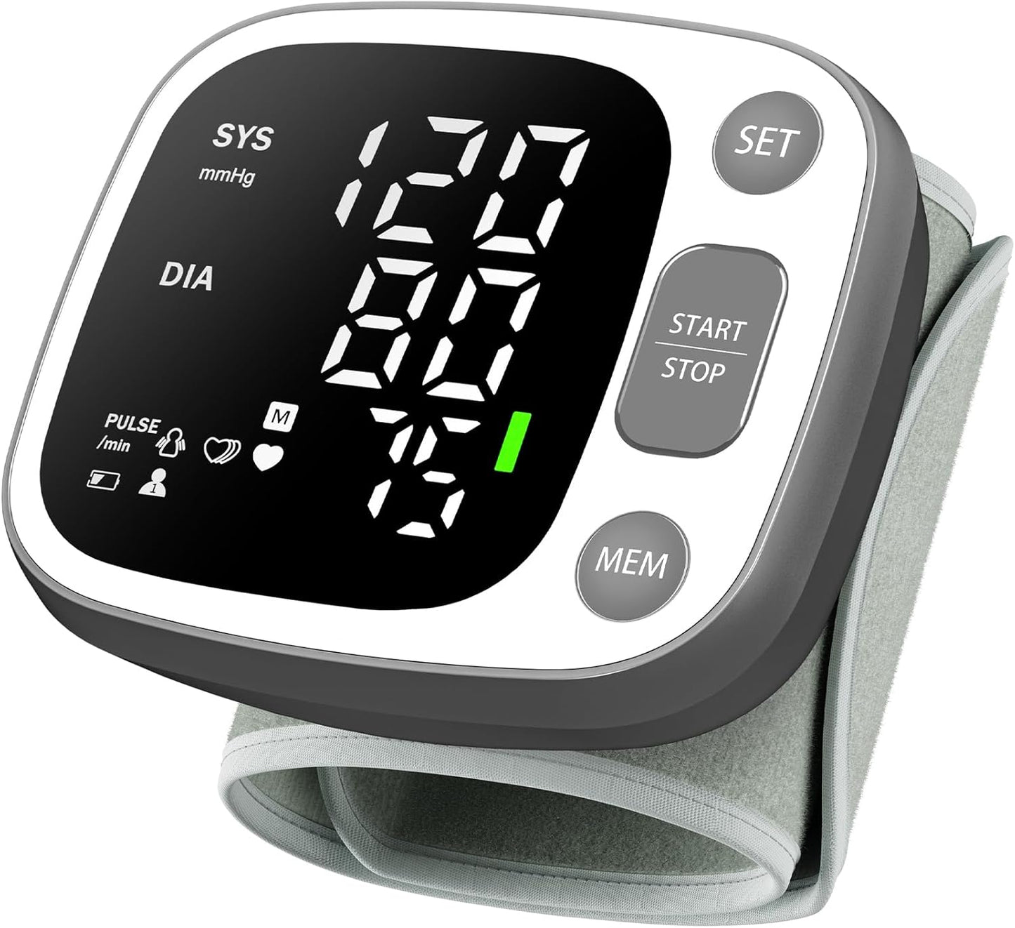 Rechargeable Wrist Blood Pressure Monitor for Home
