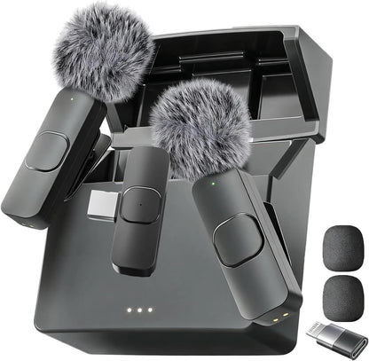 Wireless Mini Lavalier Microphone With Noise Cancelling encalife