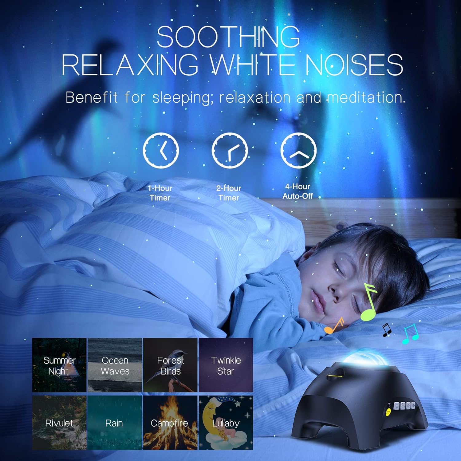 Northern Galaxy Aurora Projector with LED Effects encalife