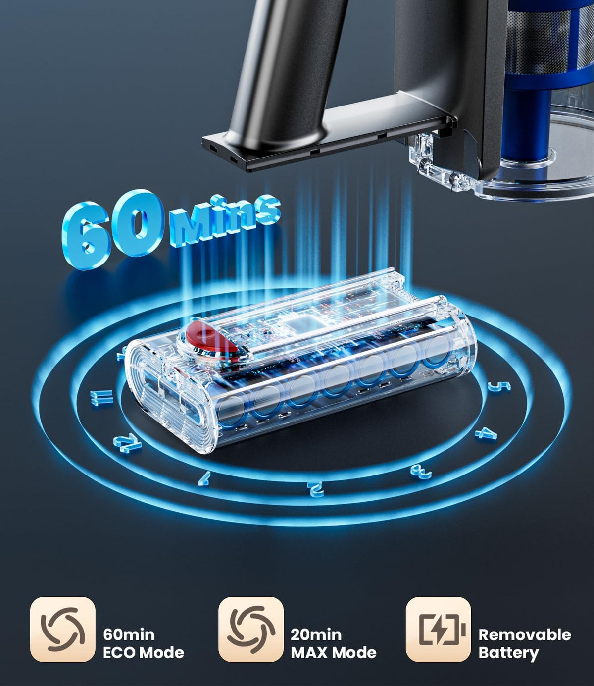 Powerful Cordless Vacuum With LED Display encalife