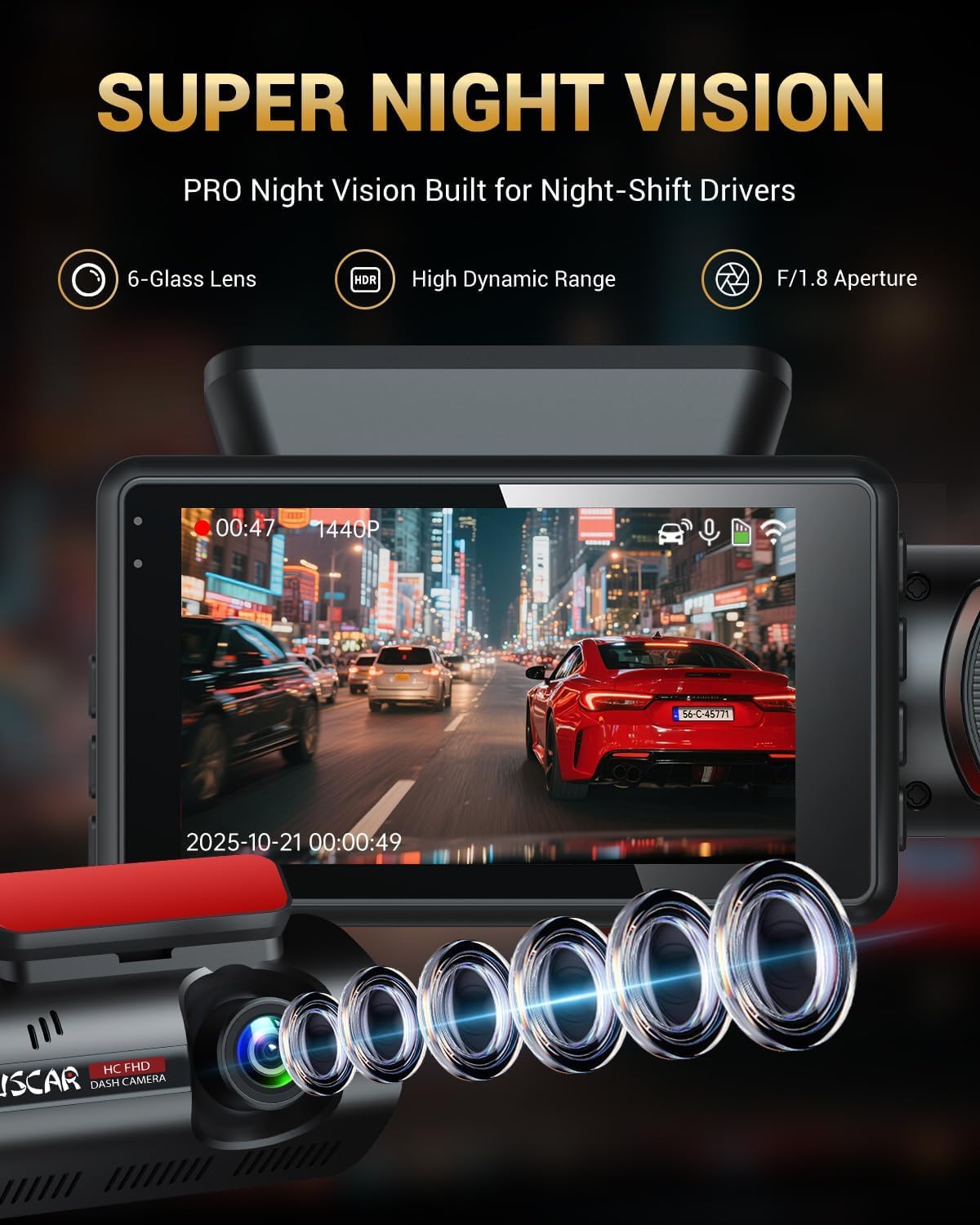 Dual Dash Cam with WiFi GPS encalife