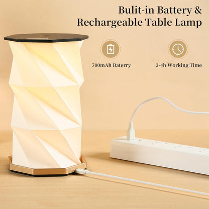 Foldable Rechargeable Travel Lamp With Warm Touch Dimming encalife