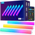 Modular RGBIC gaming wall lights displaying flowing multicolor effects
