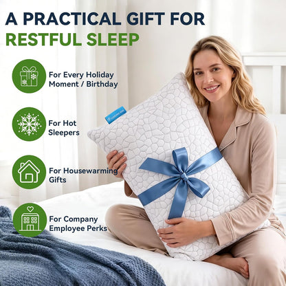 Side Sleeper Cooling Adjustable Memory Pillow encalife
