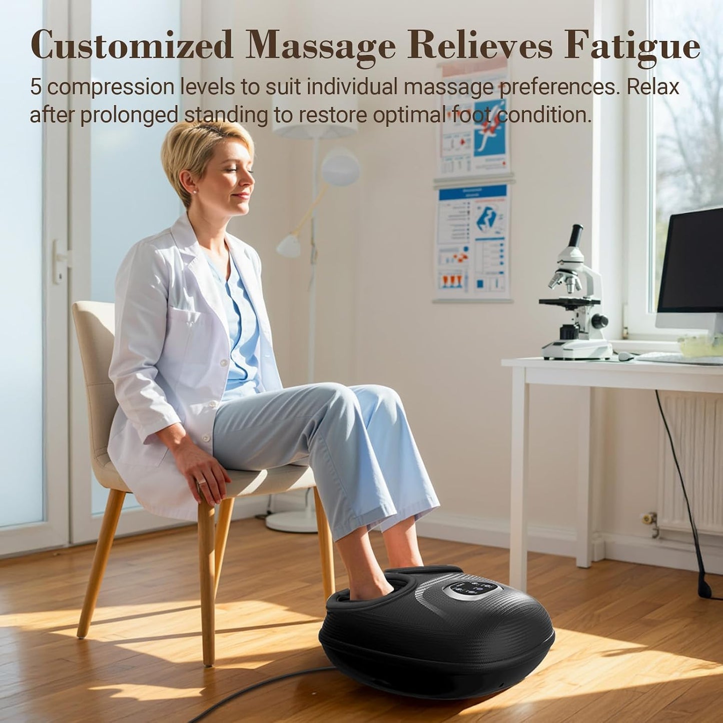 Heated Foot Massager With Deep Kneading Compression Therapy encalife