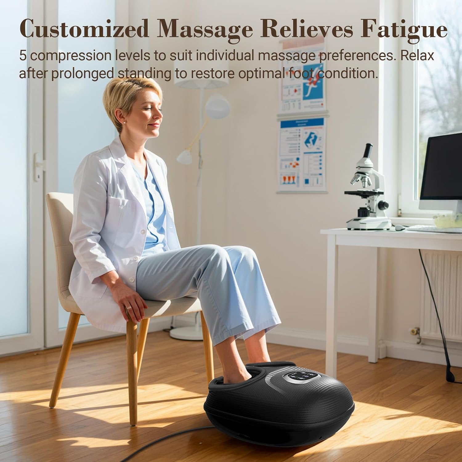 Heated Foot Massager With Deep Kneading Compression Therapy encalife