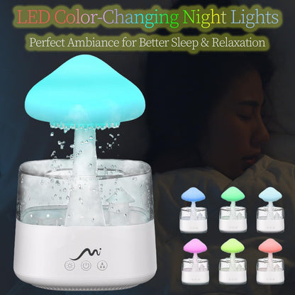 Rain Cloud Humidifier With Mist Light Speaker encalife
