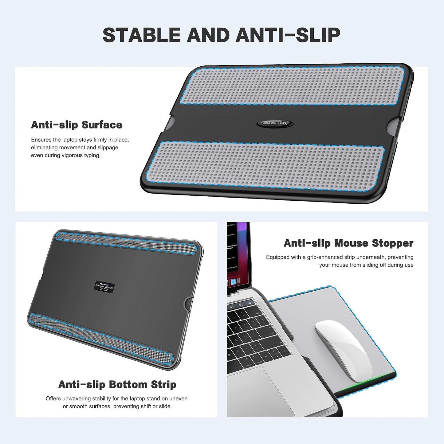 Portable Laptop Lap Desk Retractable Mouse Tray encalife