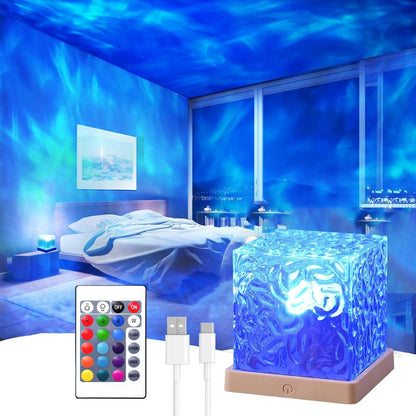 Calming Ocean Wave Projector Lamp With Remote Control encalife