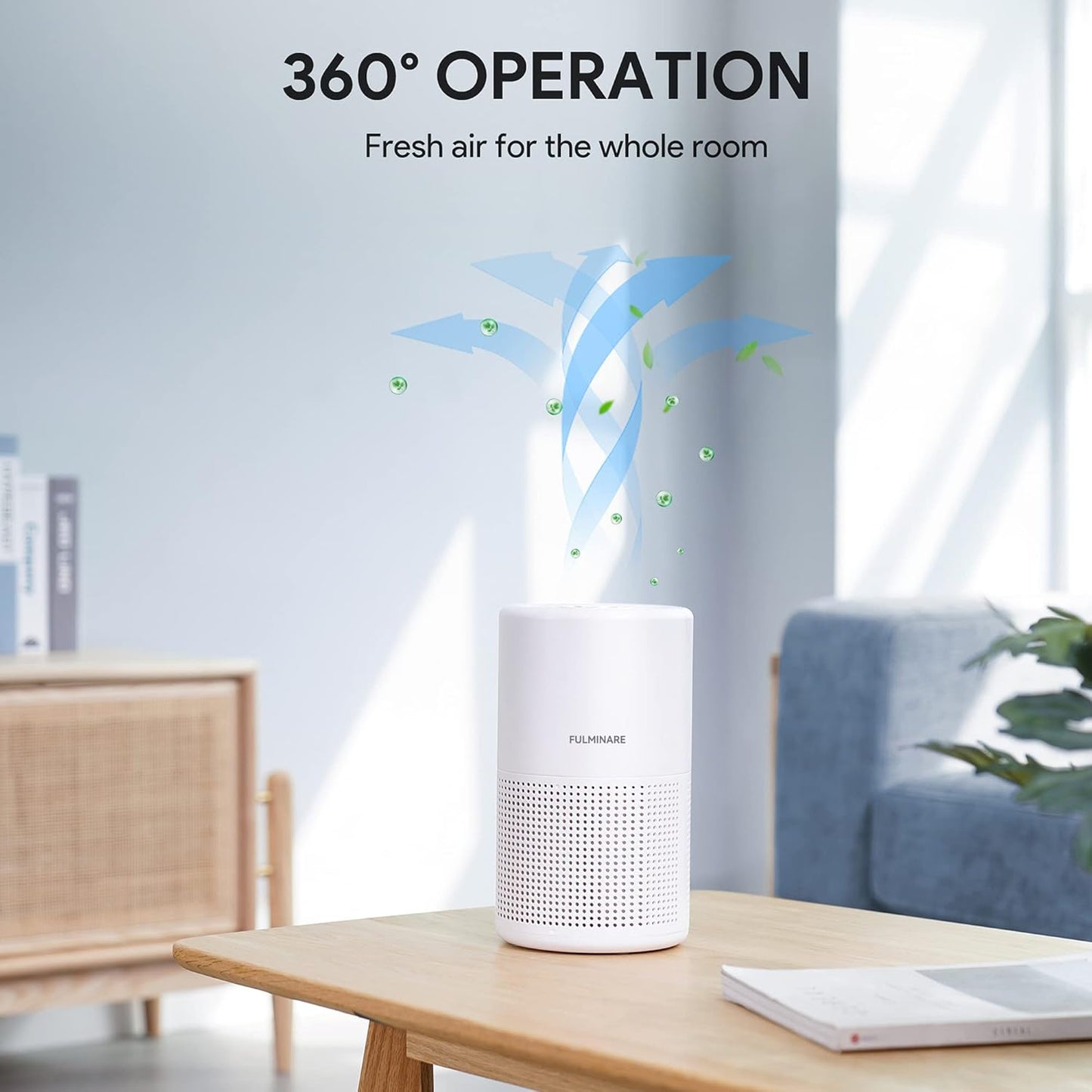 Air Purifier Bedroom HEPA | Quiet Small Portable Cleaner encalife