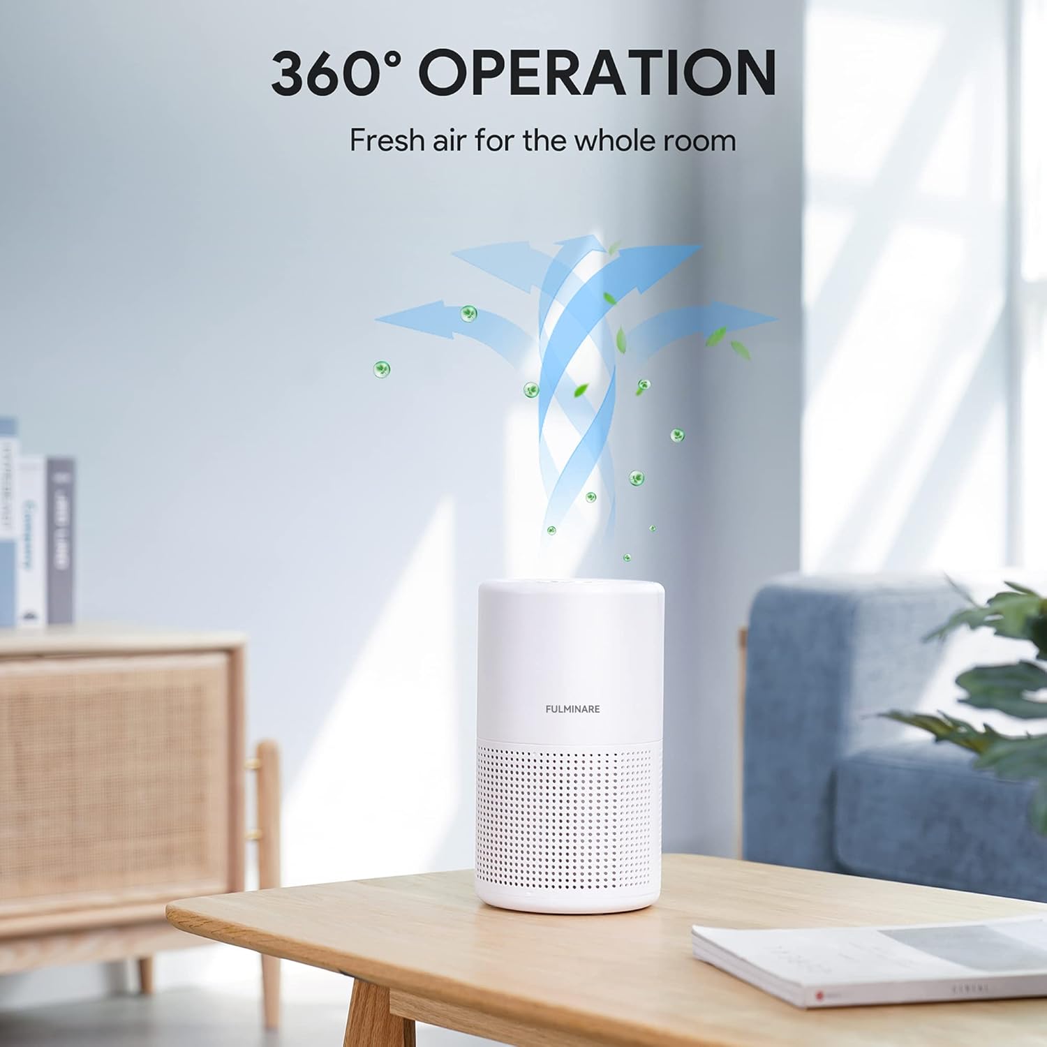 Air Purifier Bedroom HEPA | Quiet Small Portable Cleaner encalife