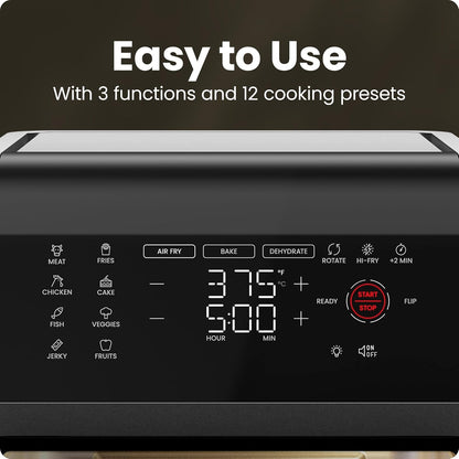 Digital Air Fryer Oven I Rotisserie &amp; 12 Presets encalife
