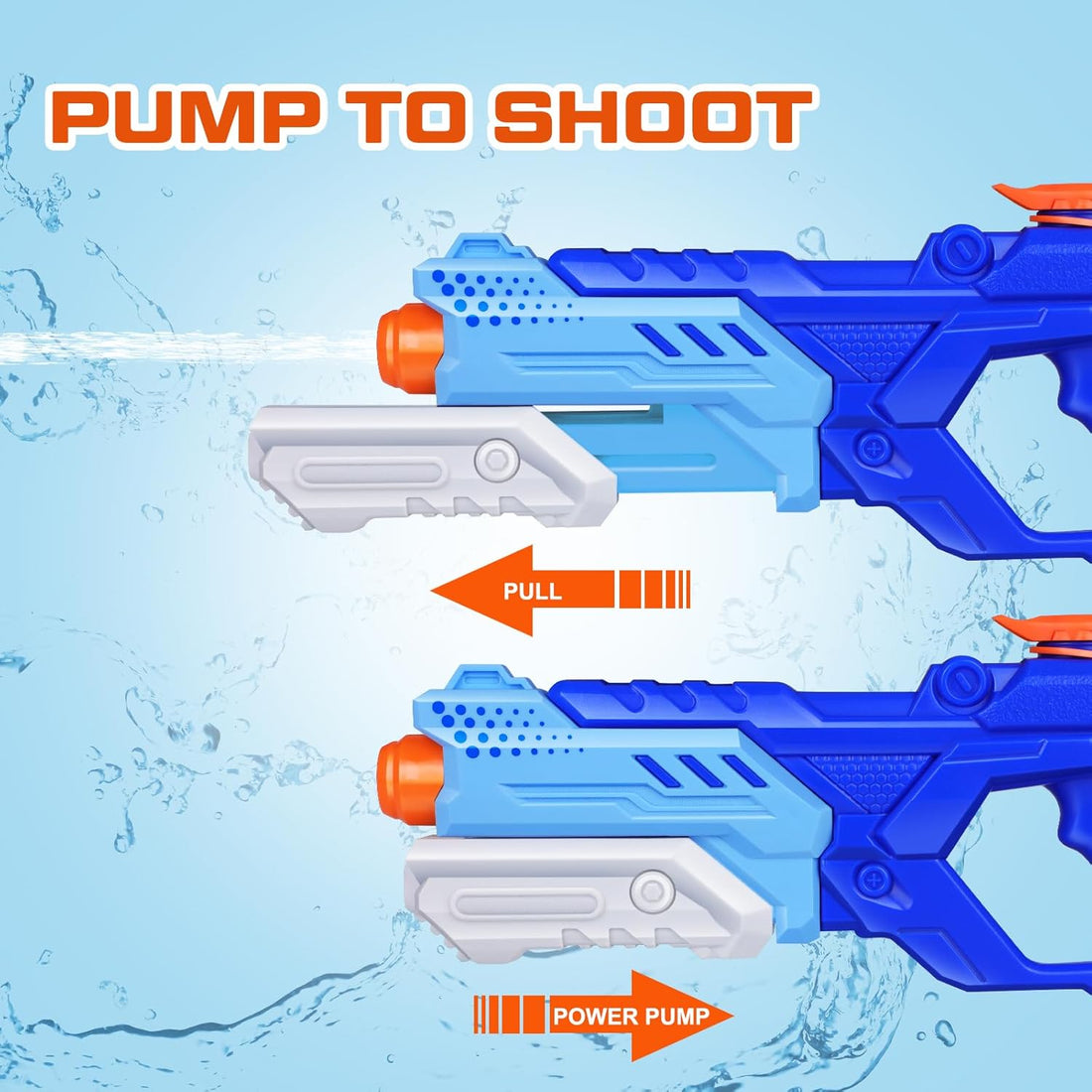 Quanquer 3 Pack Water Guns I 600cc Super Blasters encalife