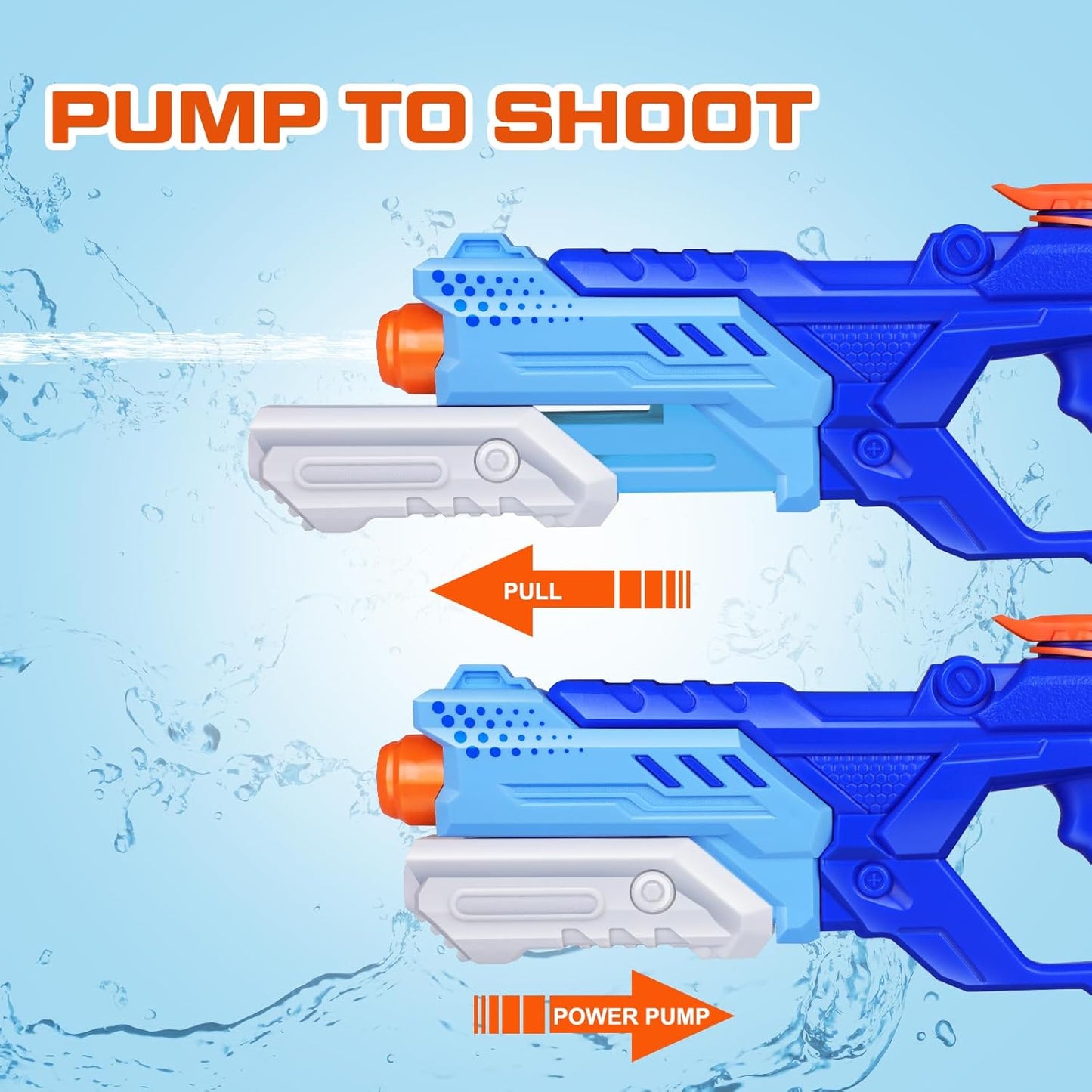 Quanquer 3 Pack Water Guns I 600cc Super Blasters encalife