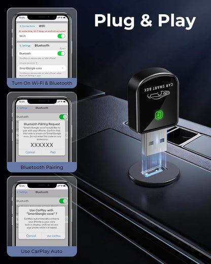 Wireless CarPlay Adapter Tiny Bluetooth Receiver encalife