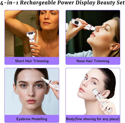 Electric Razor Women Love I 4-in-1 Grooming Kit encalife