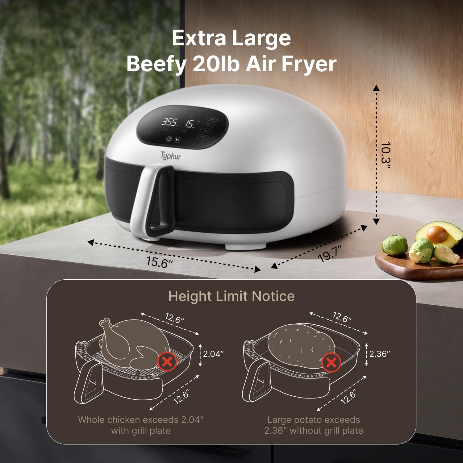 15-in-1 Large Smart Dual-Heating Air Fryer encalife
