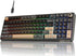 compact hot swappable gaming keyboard with volume knob