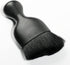 Black car interior detailing brush close-up view