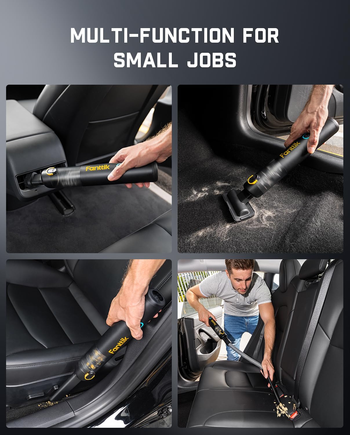 Cordless Handheld Car Vacuum Air Duster Kit encalife