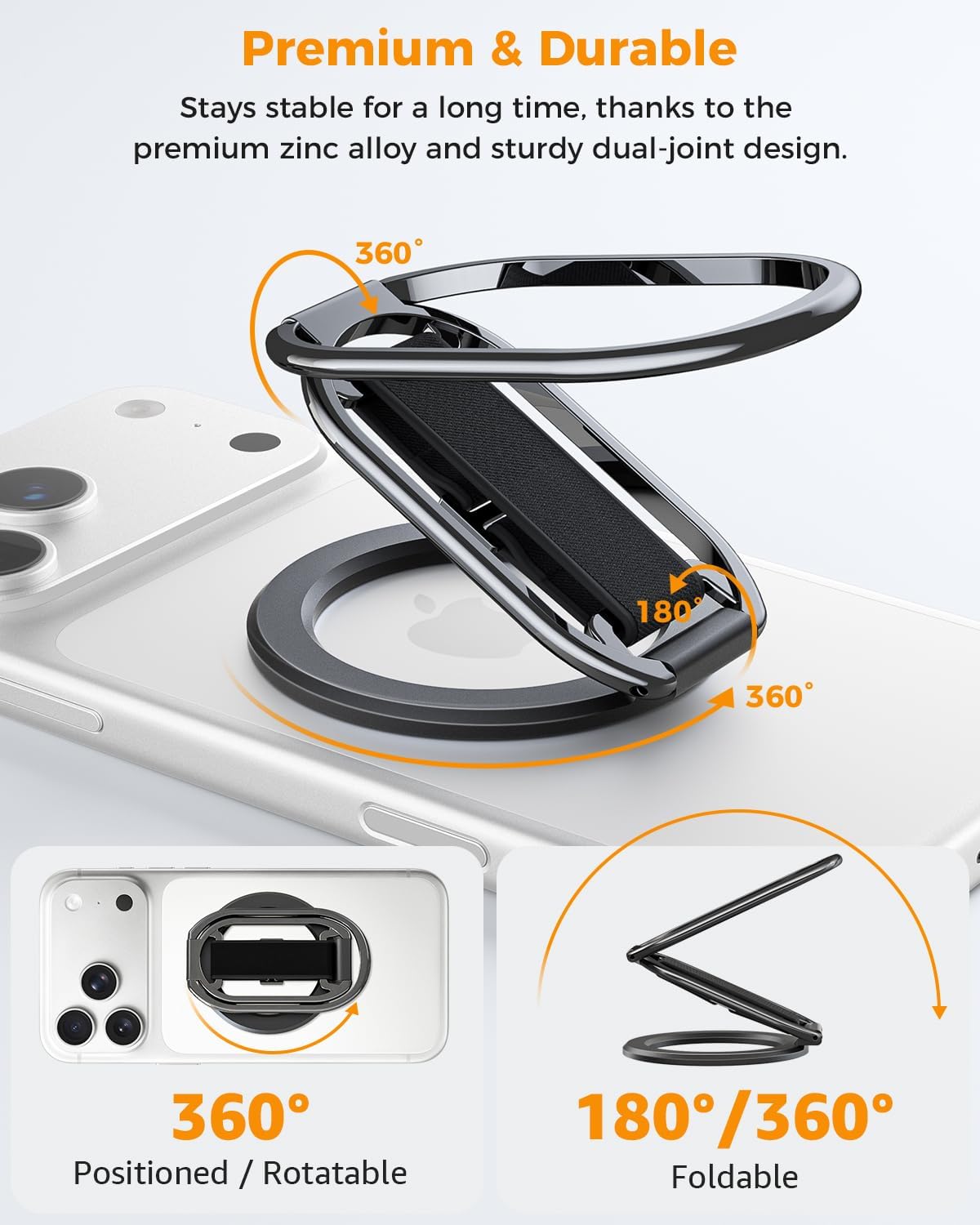Ultra-Strong MagSafe Phone Grip Strap Kickstand Holder encalife