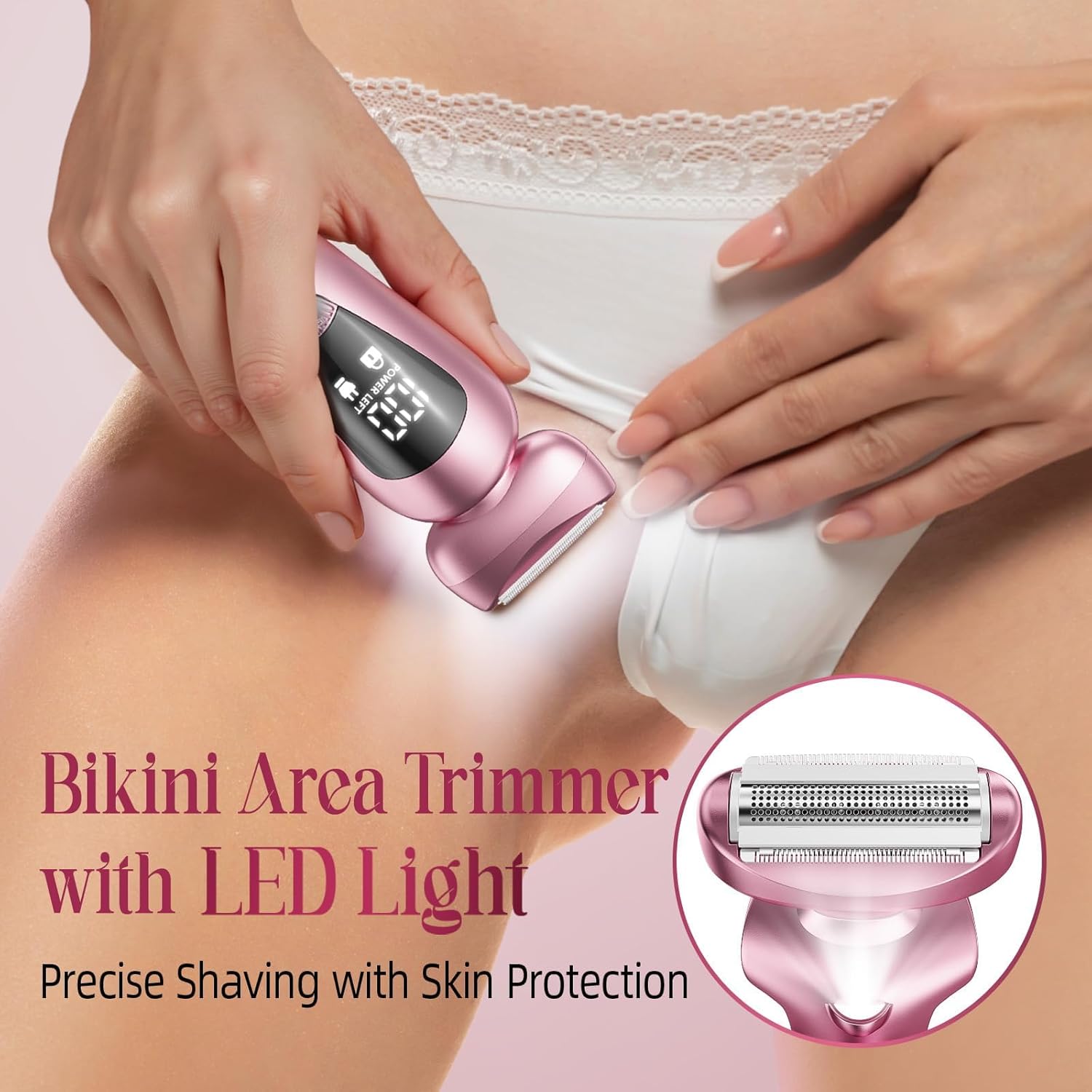 Rategist Electric Razor Women Love I Pink Trimmer encalife