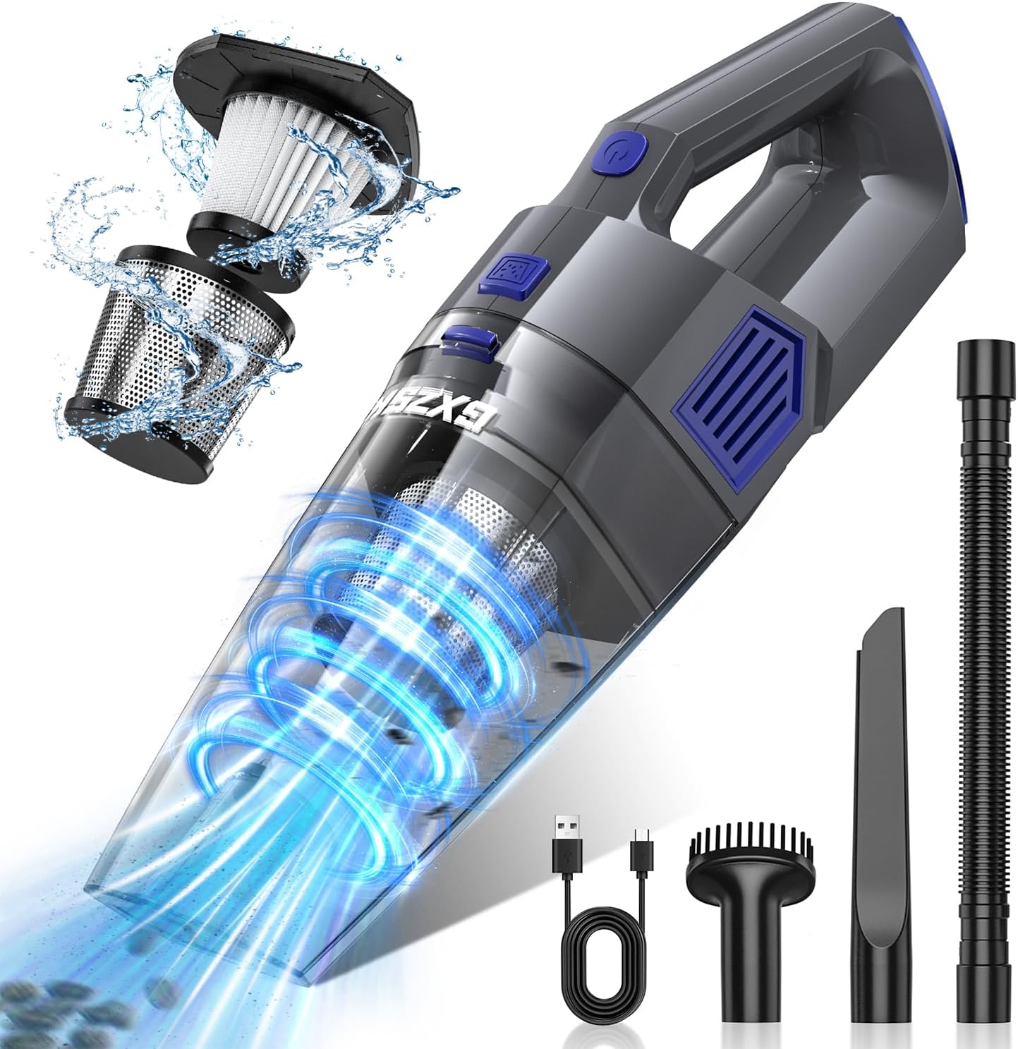 cordless handheld car vacuum cleaner 15000Pa portable rechargeable dust remover