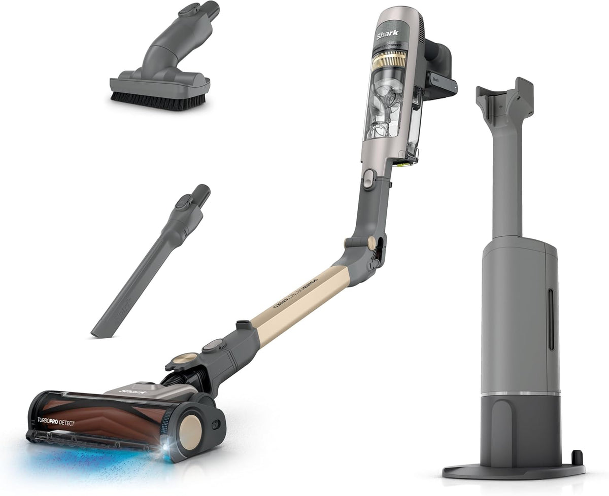 Smart self emptying cordless vacuum cleaner with charging dock