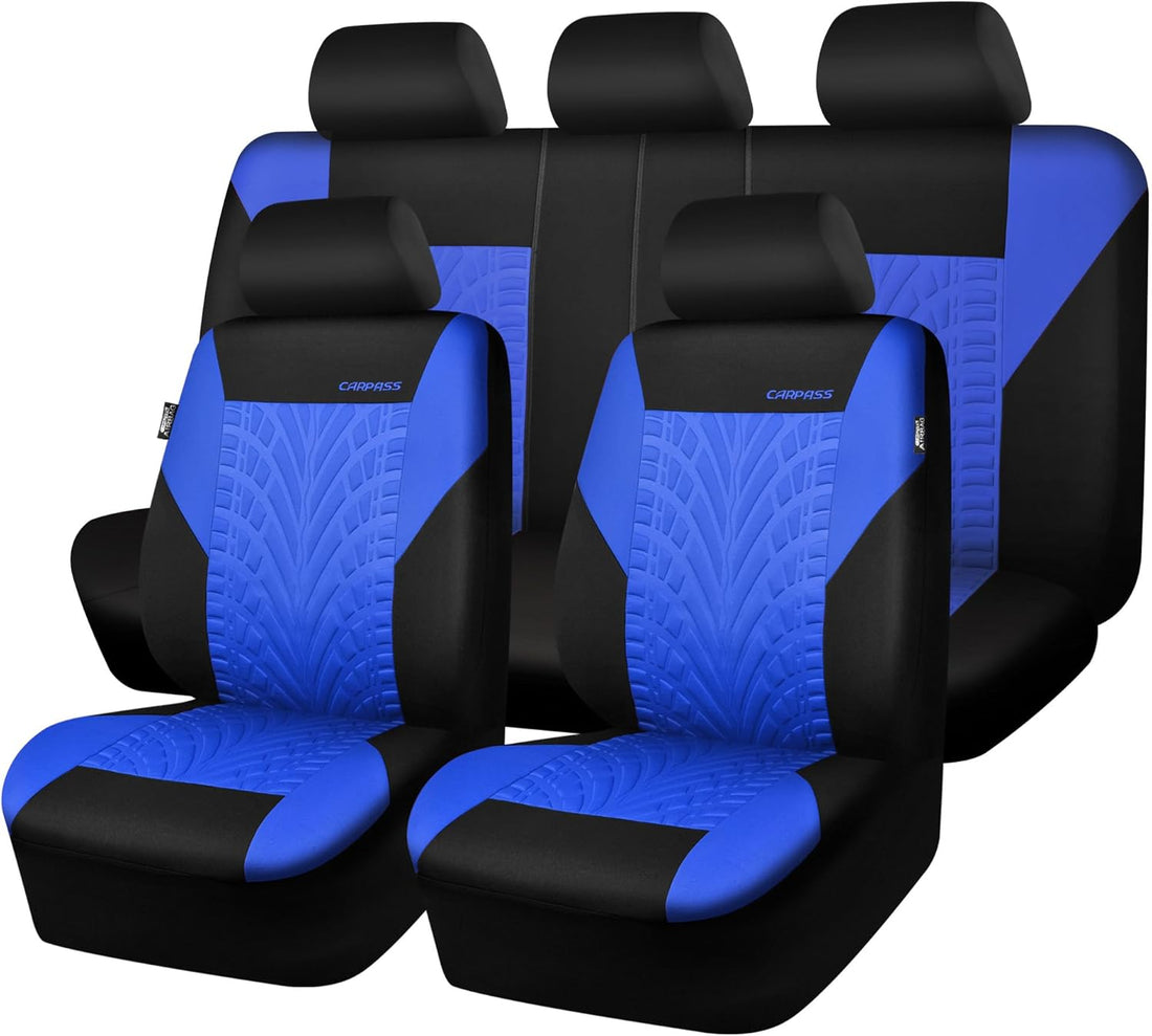 Full Set Car Seat Covers Front Rear Universal Black encalife