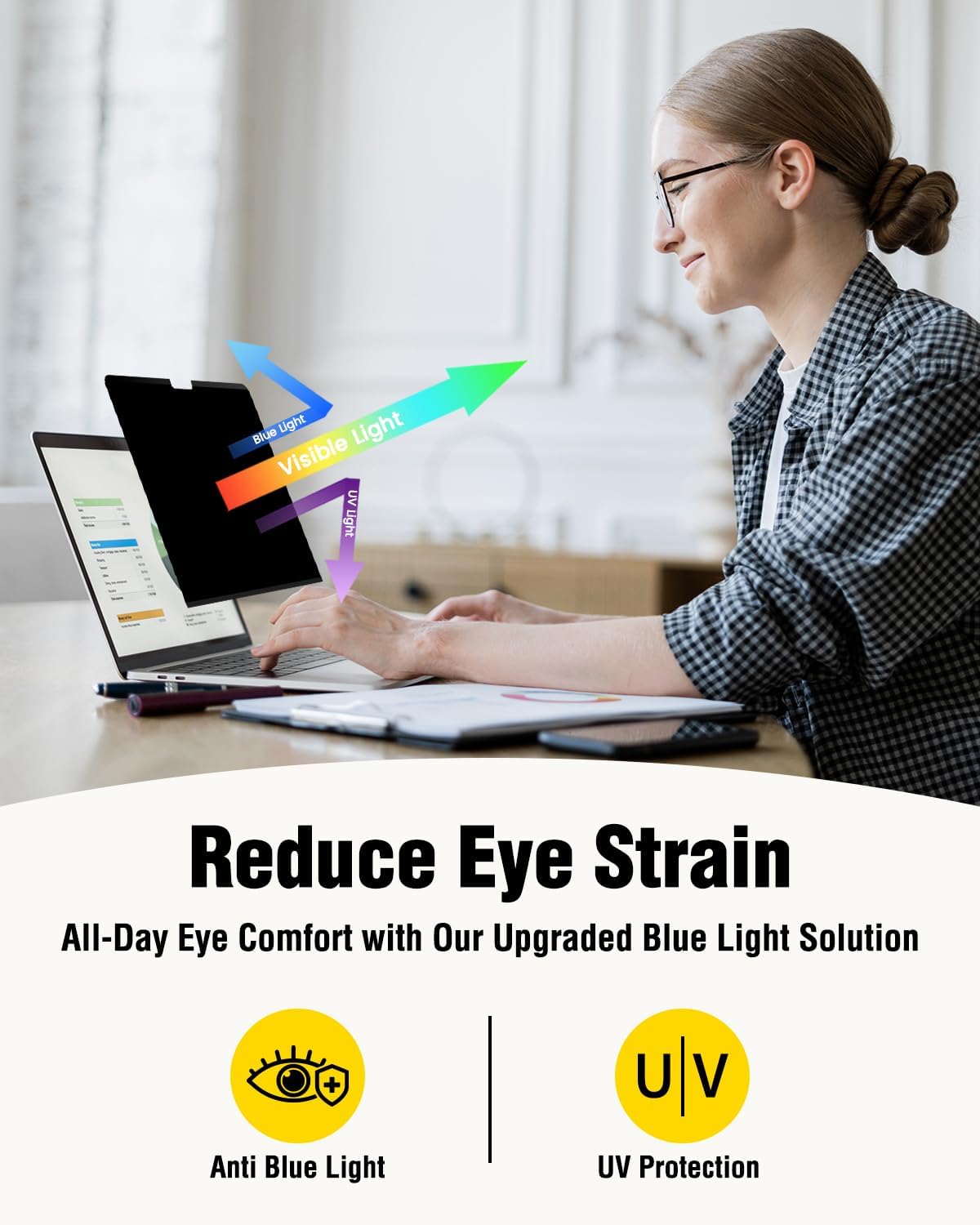 15.6-Inch Magnetic Laptop Privacy Screen Anti-Glare Filter encalife