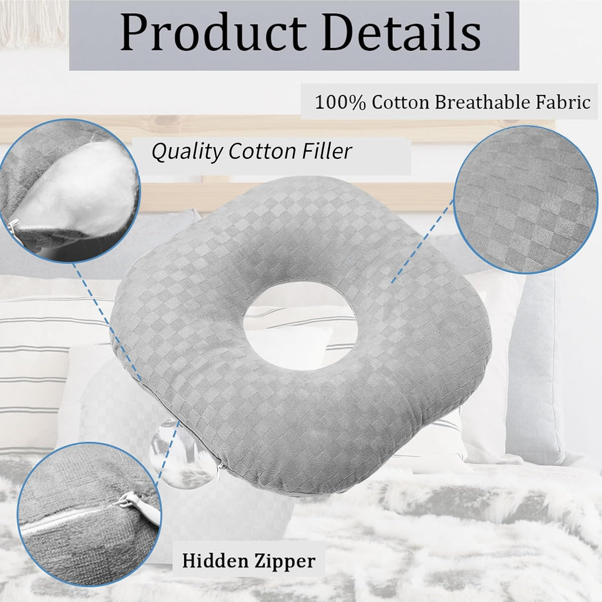 Side Sleeper Ear Relief Piercing Pillow encalife