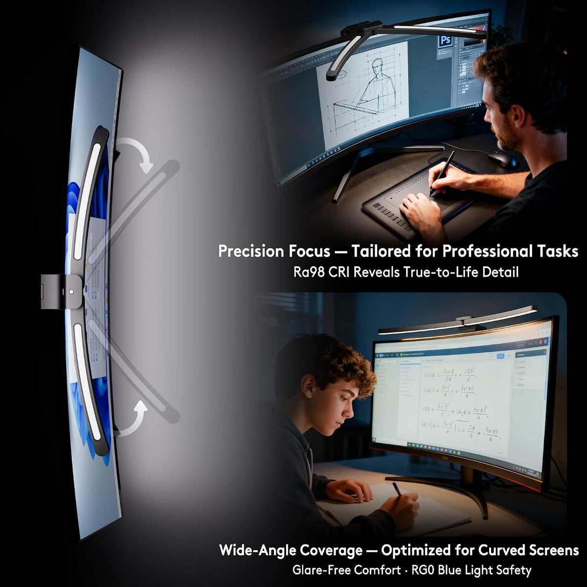 RGB Lighting Curved Monitor Light Bar encalife