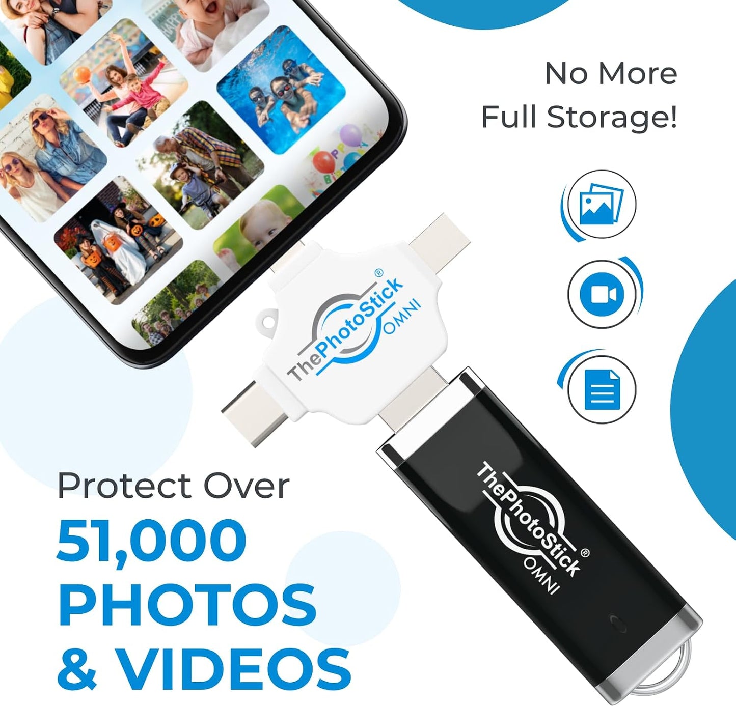 128GB Photo Backup Flash Drive for Devices encalife