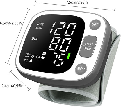 Rechargeable Wrist Blood Pressure Monitor for Home encalife