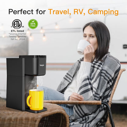 Mini Hot Iced Single Serve Coffee Maker encalife