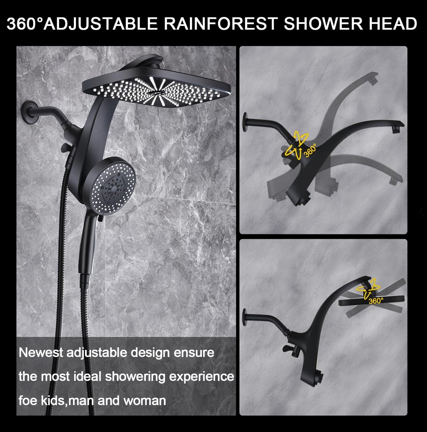 High Pressure Rain I Handheld Shower Head Combo encalife