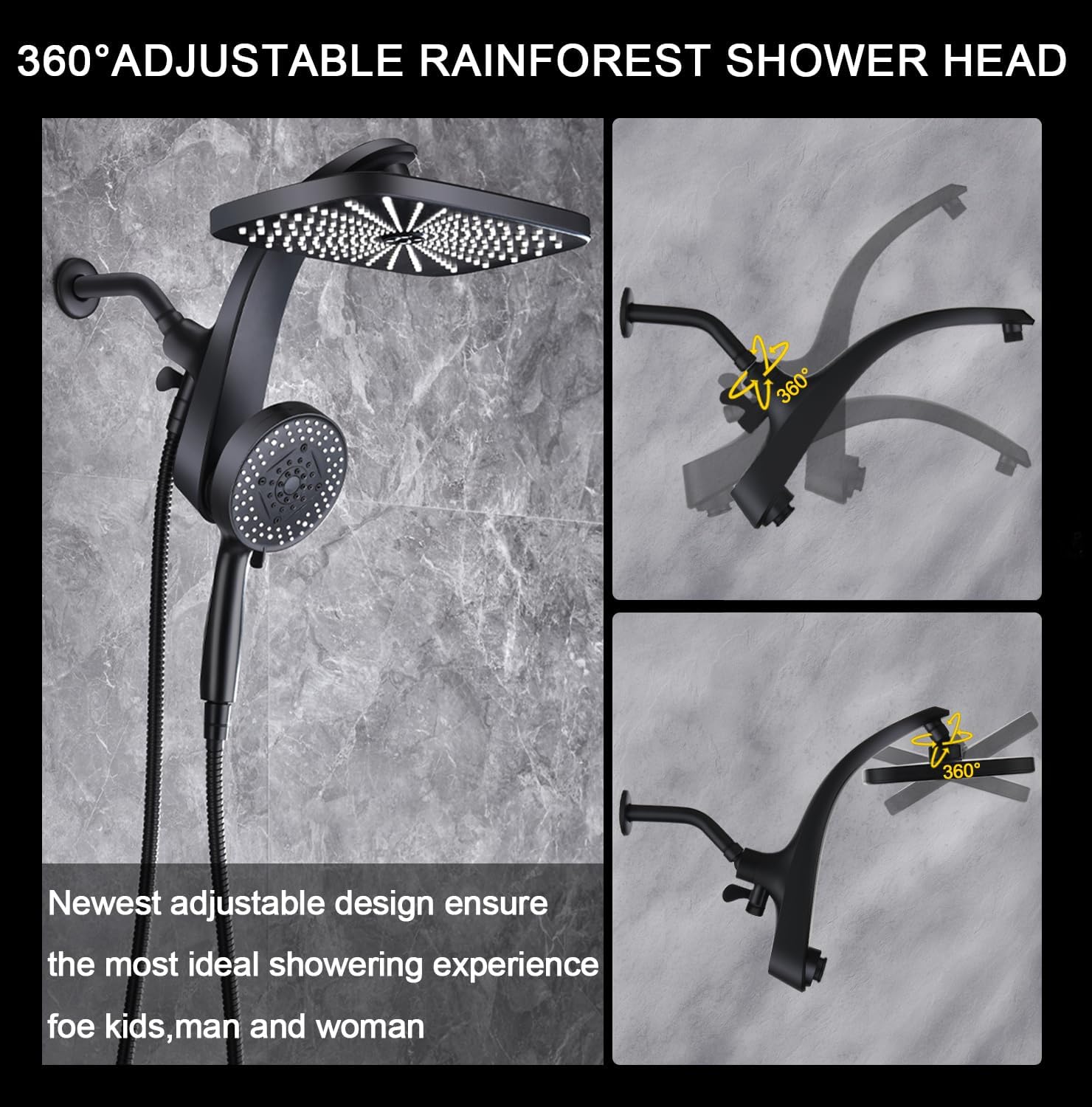 High Pressure Rain I Handheld Shower Head Combo encalife