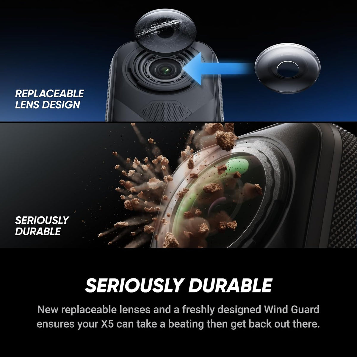 8K Underwater 360 Camera Waterproof Action Camera encalife