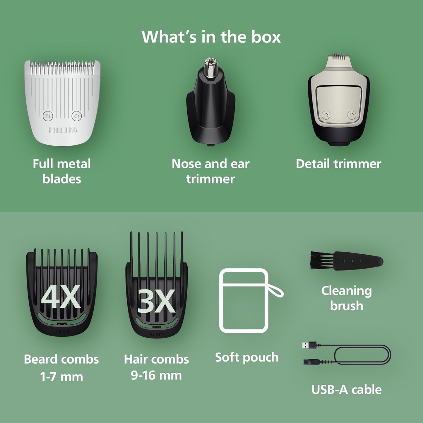 Thirteen-in-One Beard Trimmer Hair Clipper Grooming Kit encalife