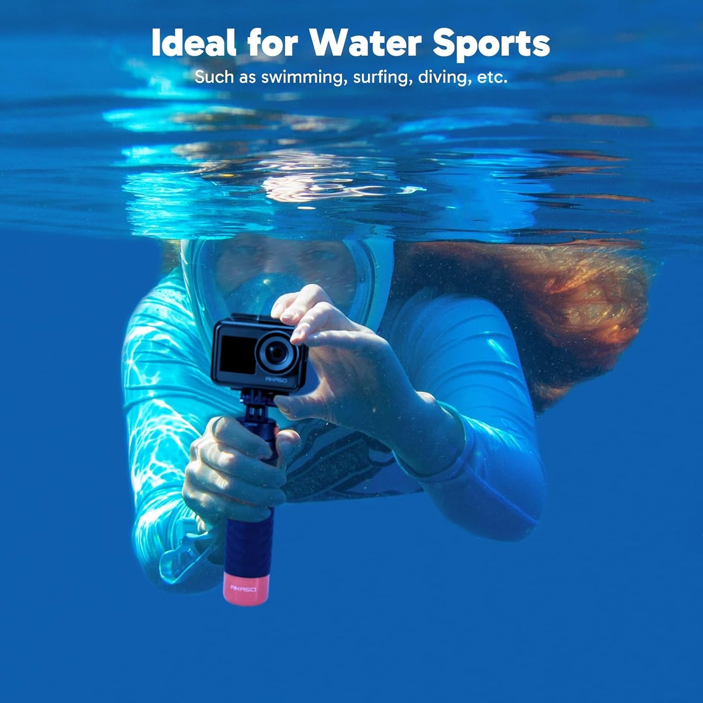 Waterproof Floating Action Camera Hand Grip Mount encalife
